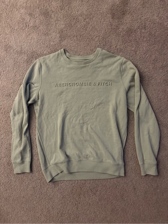 Abercrombie & Fitch Other - Abercrombie & Fitch Men's Sage Green Embossed Logo Crewneck